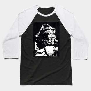 KING KONG (Black and White) Baseball T-Shirt